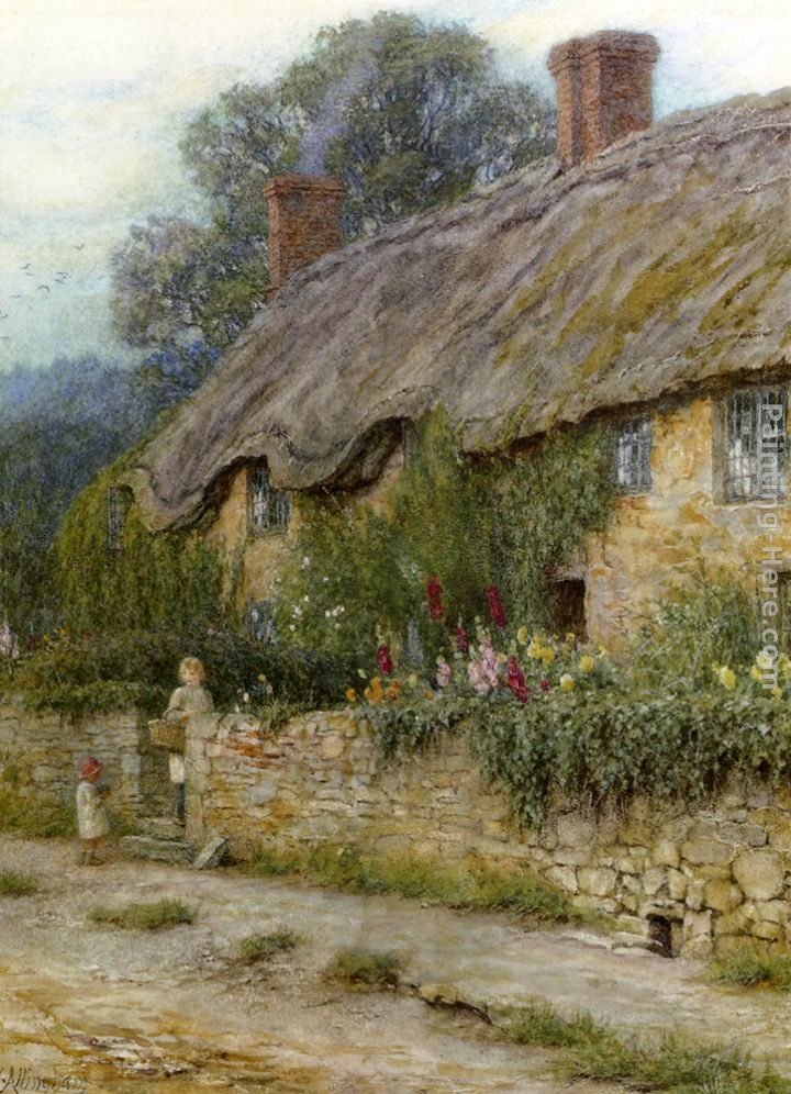 A Mother And Child Entering A Cottage painting - Helen Mary Elizabeth Allingham A Mother And Child Entering A Cottage art painting